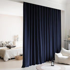 Extra Wide Room Divider Blackout Ceiling Track Curtains Back Tab by KNEOQIT