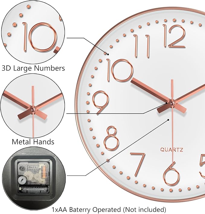 Modern Silent Wall Clock - Image 6