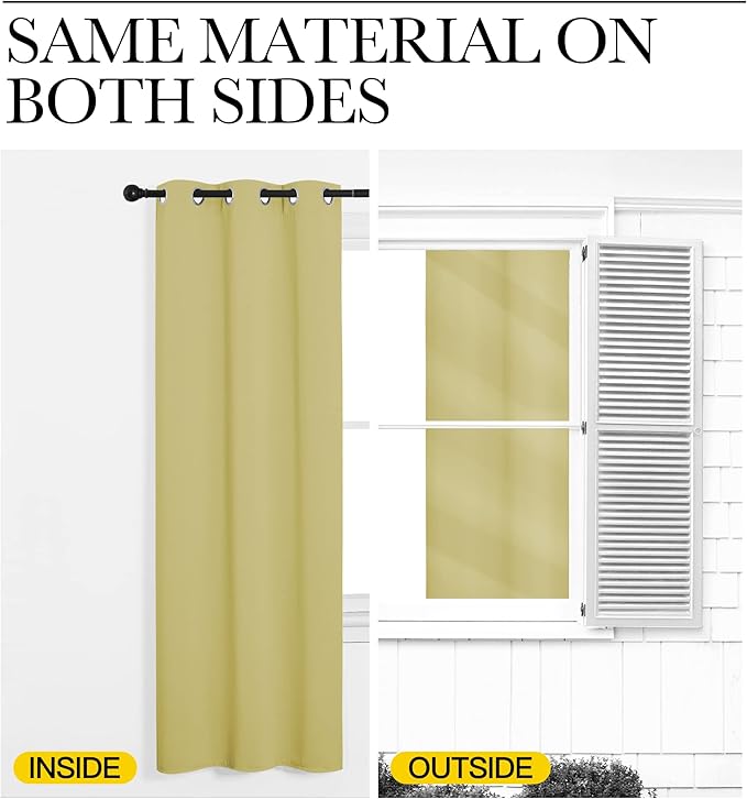 NICETOWN Paler Yellow Blackout Curtains - Image 6