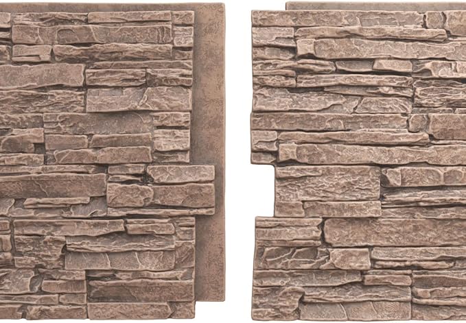 EverStone Canyon Ridge Faux Stone Panel, 45 3/4"W x 24 1/2"H x 1 1/4"D - Image 8
