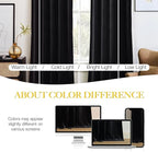 NICETOWN Black Out Velvet Curtains 108 inches Long Blackout - Image 3