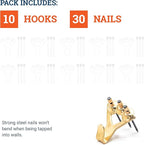 PHS 100 lb Picture Hanging Hooks – Heavy Duty Picture Hangers, 10 Pack Frame - Image 5