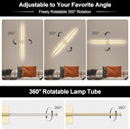 Battery Operated Wall Sconce, 3000K-6000K Dimmable Gold Wall Lights - Image 7