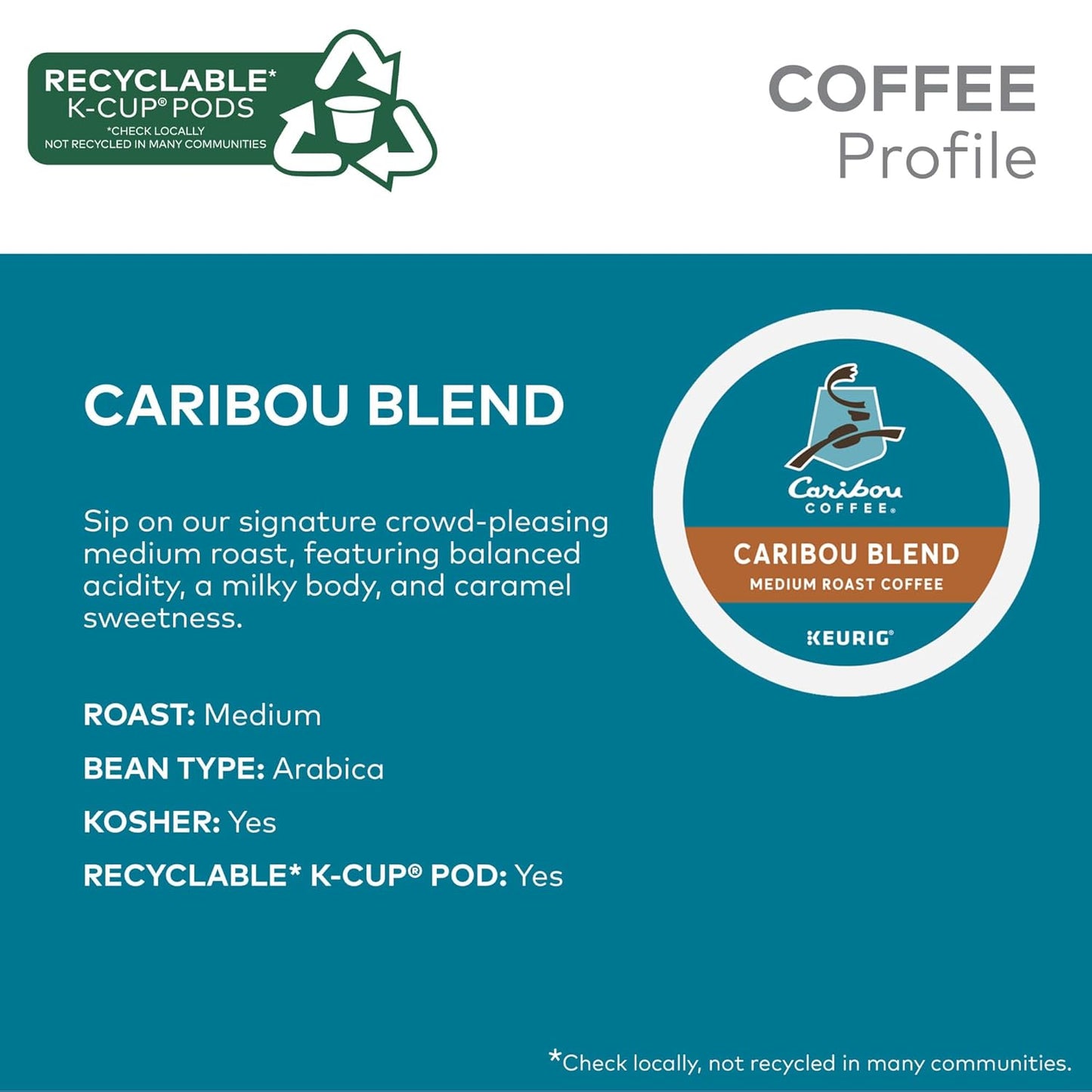 Caribou Coffee Single Serve Keurig K-Cup Pod Variety Pack, Light, Medium, and Dark Roast Coffees, 40-Count Box(Pack of 1)