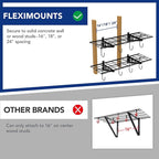 FLEXIMOUNTS Garage Wall Shelving, Includes 8 Bike Hooks, Wall Shelf Garage - Image 3