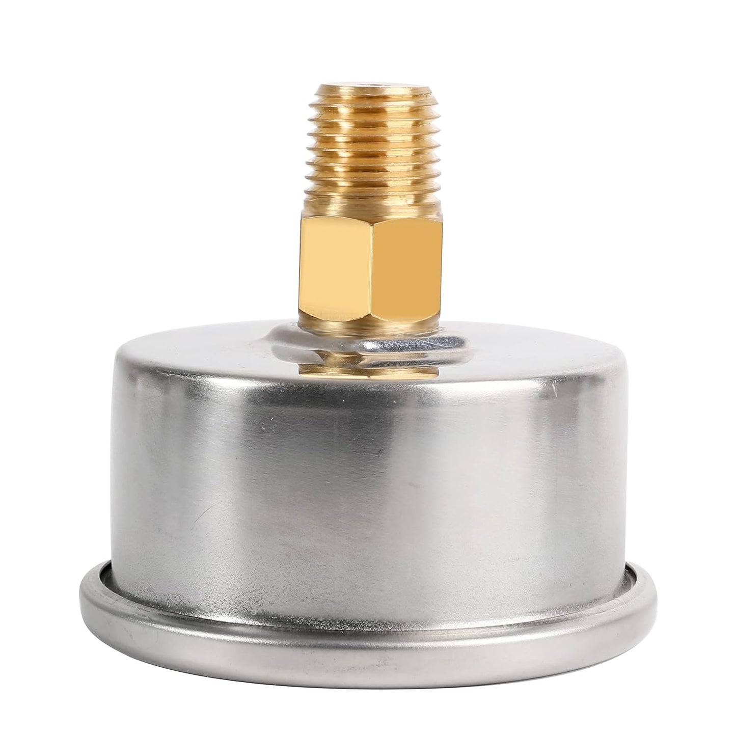 Glycerin Filled Pressure Gauge with 304 Stainless Steel Case, 1-1/2" Black Dial, 0-100Psi, High Accuracy, 1/8" NPT Center Back Mount…