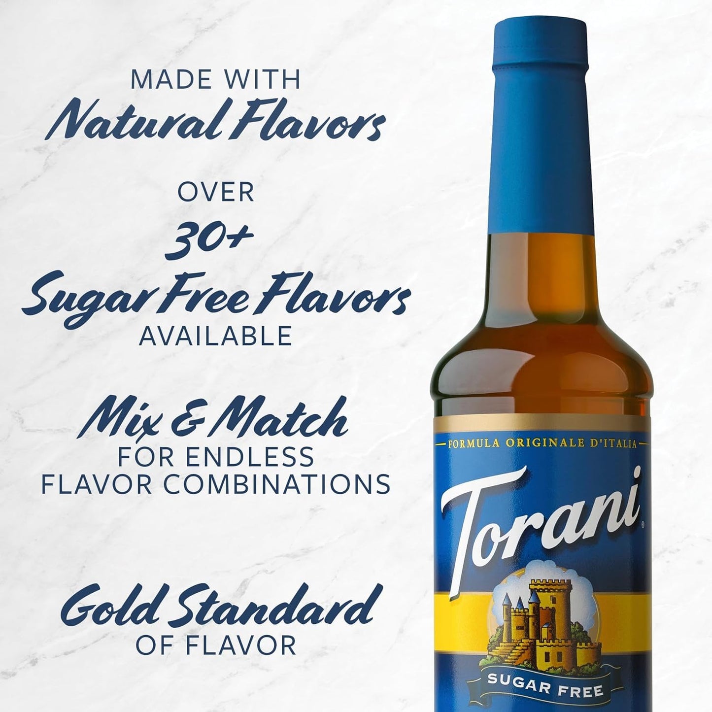Torani Syrup Variety Packs, Sugar Free Coffee Favorites, 25.4 fl oz Bottle (Pack of 4)