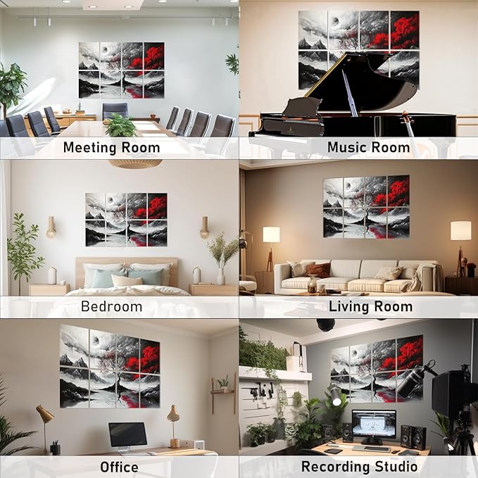 FurnoFlexArt Acoustic Panels Tiles Decorative Room Sound Proof Foam Absorbing - Image 7