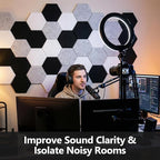 18 Pack Self-Adhesive Acoustic Panels Soundproof Wall Panels 12"X10"X 0.4" - Image 2