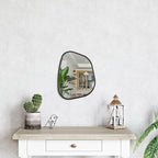Irregular Asymmetrical Mirror Wall Mounted, Unique Vanity Mirror, Shaped - Image 4
