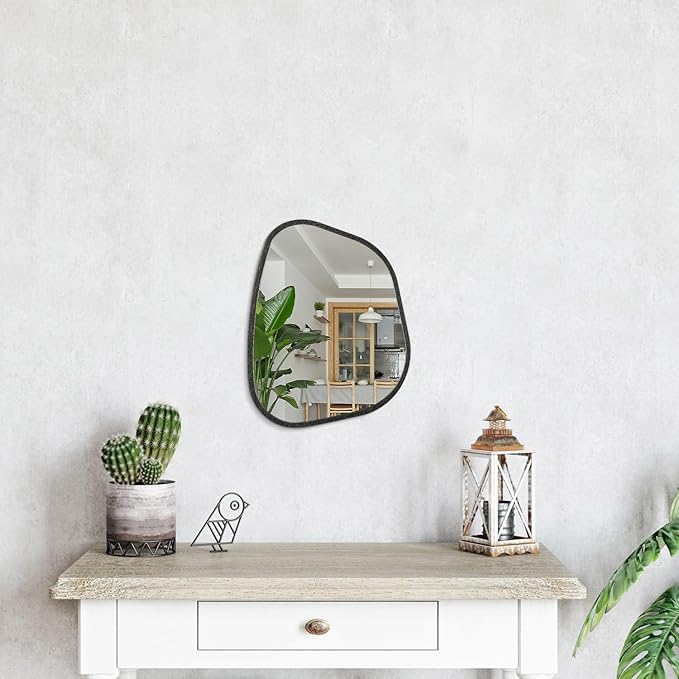 Irregular Asymmetrical Mirror Wall Mounted, Unique Vanity Mirror, Shaped - Image 4