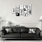 LOARTVE 9Pcs Black and White Fashion Wall Art Prints Trendy Leopard Stockholm - Image 4