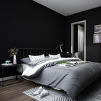 FUKU MON 23.6" X 393" Black Wallpaper Peel and Stick Contact Paper Solid - Image 4