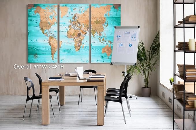 ZEYDRT Wall Art Living Room map of the world Office Wall Decoration Bedroom - Image 5