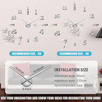 Junkin 3D Large Frameless DIY Wall Clock Modern Decor Family Quote Wall - Image 5