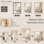 Syndra Natural Wood Frame Bathroom Mirror, 24x36'' Modern Vanity Mirror - Image 7