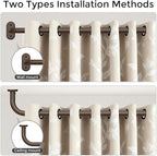 2 Pack Curtain Rods 32-46 Inch, Bronze Wrap Around Blackout Curtain Rods - Image 4