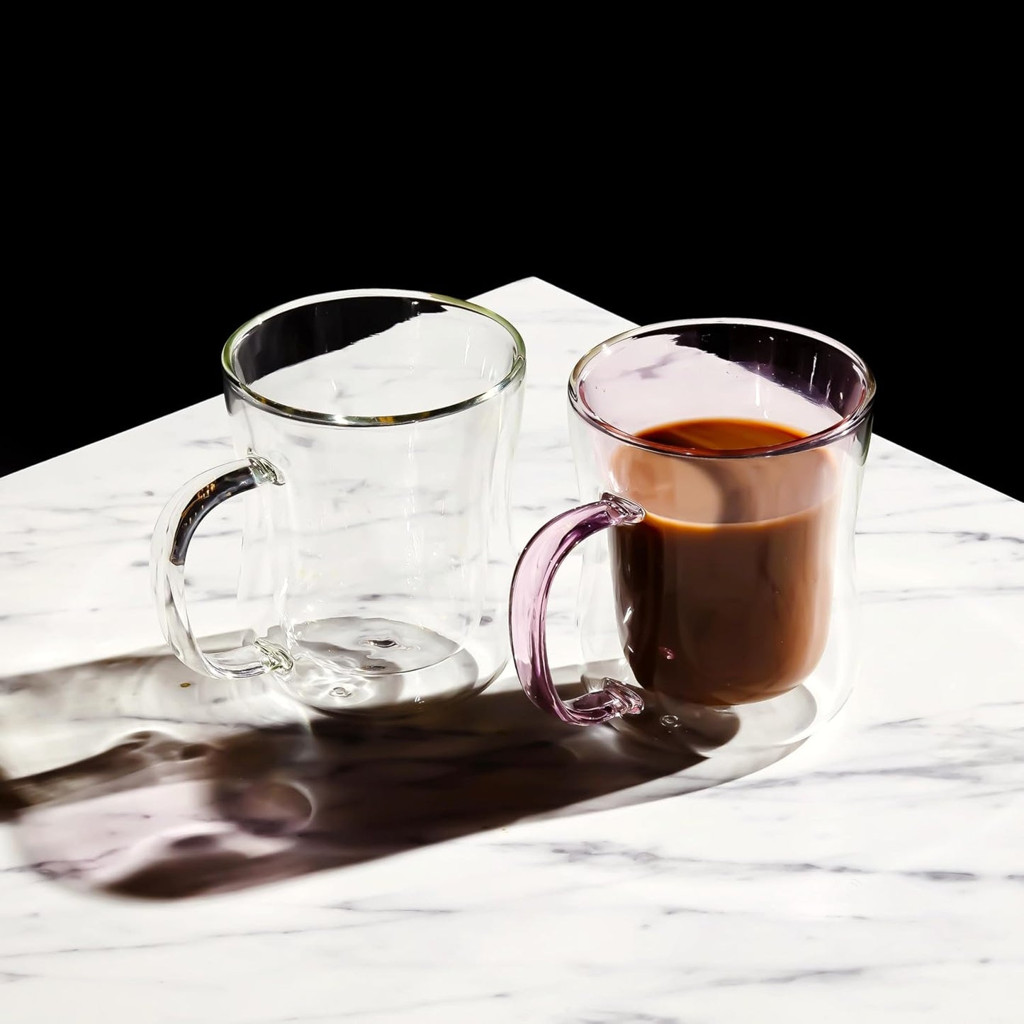 LEMONSODA Double Walled Colored Insulated Coffee Mugs - 10oz - Hot or Cold Latte, Tea, Cappucino, Coffee, Espresso Mug with Handle - Premium Packaging (Set of 2)