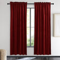 NICETOWN Christmas Red Velvet Curtains and Drapes, Extra Long Elegant Wall by NICETOWN