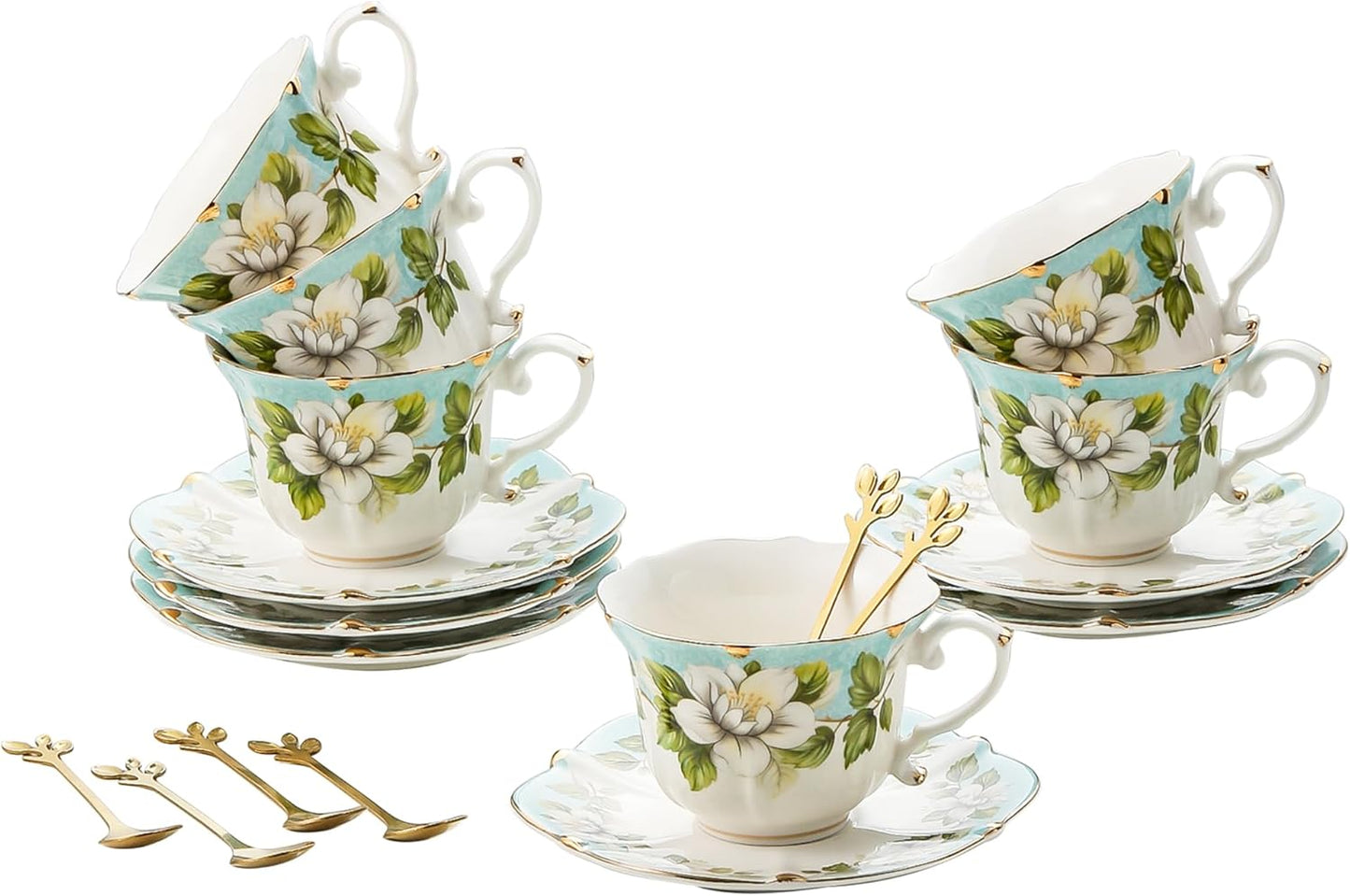 18 Peices Bone China Tea Cup And Saucer Set