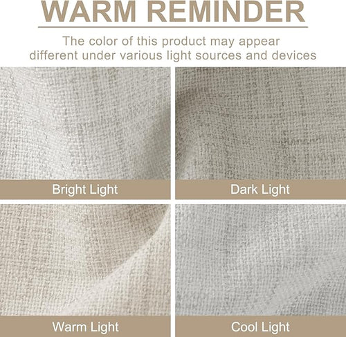 100% Blackout Shield Linen Blackout Curtains - Image 2