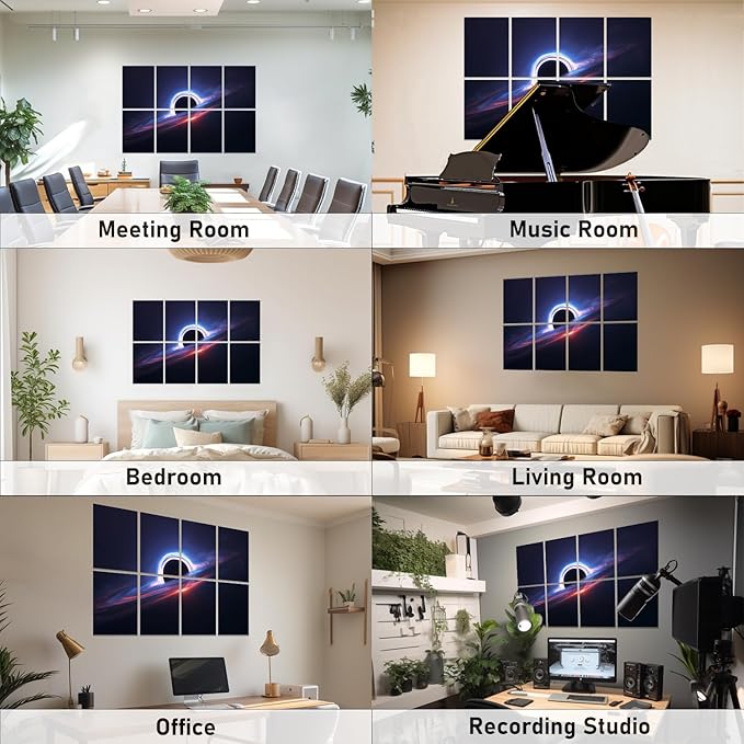 FurnoFlexArt Acoustic Panels Tiles Decorative Room Sound Proof Foam Absorbing - Image 7