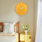 HZDHCLH Yellow Wall Clocks Battery Operated, 12 inch Silent Non Ticking Modern - Image 4