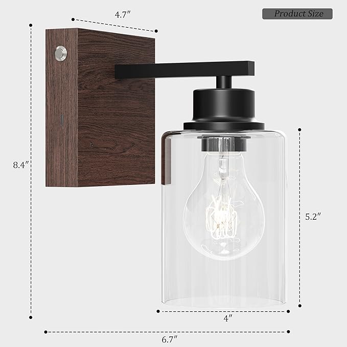 Battery Operated Wall Sconce Set of 2, Easy Install Dimmable Wireless Wall Lamps - Image 4
