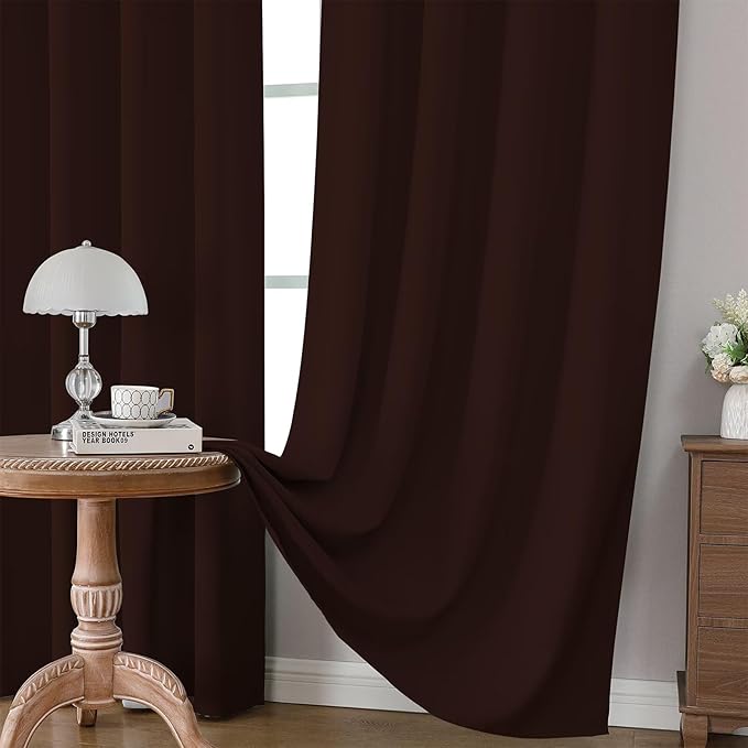 CUCRAF Blackout Curtains 108 inch Length 2 Panels Set, Rod Pocket Room - Image 5