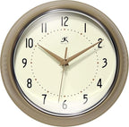 Infinity Instruments LTD. Retro 9 inch Silent Sweep Non-Ticking Mid Century by InfinityInstruments