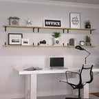 WOPITUES Wood Floating Shelves Set of 6, 24 inch Long Floating Shelves - Image 7