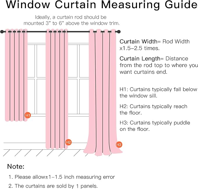 XiDi Blue Curtains for Bedroom, Girls Room Blackout Curtains, Kids Room - Image 8