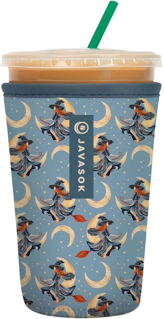Sok It JavaSok Iced Coffee & Cold Soda Insulated Neoprene Cup Sleeve (Witching Hour, Medium: 22-28oz)
