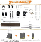 7'W x 6'H Mocha Patio Shades Roll up Outdoor Roller Shade Crank Wand Blind - Image 8