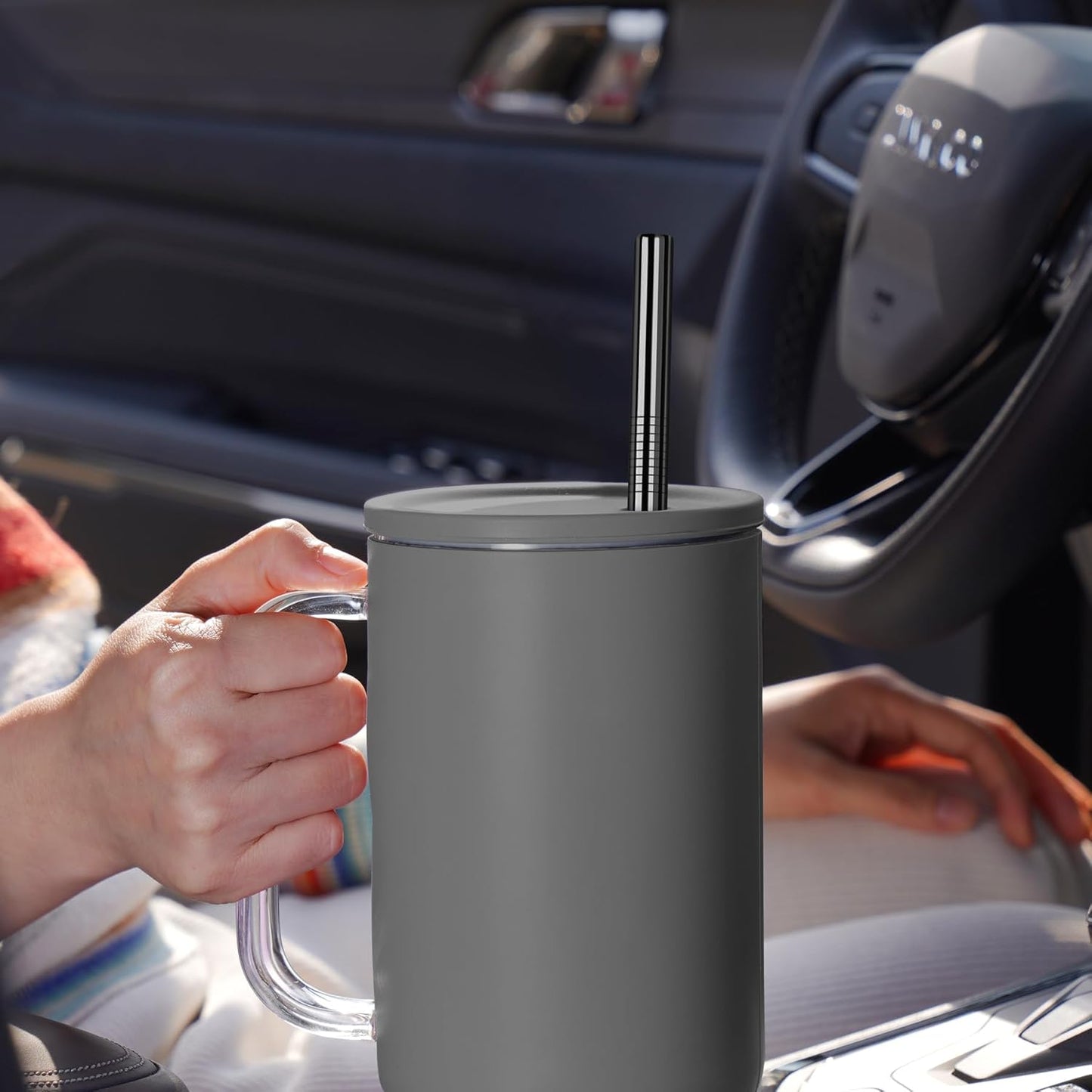 Tomorotec 8-Pack Stainless Steel Straws for Stanley Tumbler 40oz, 12" Metal Straws for Stanley Cup with Brush, Reusable Drinking Straws for Smoothies, Milkshakes, Dishwasher Safe and BPA-Free (Black)