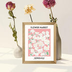 QIAOMICS Pink Flower Market Wall Art Prints, Cute Matisse Wall Decor Aesthetic - Image 6