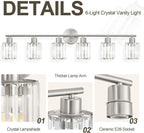 Crystal Bathroom Light Fixtures, Bathroom Lighting Fixtures Over Mirror - Image 4