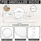 Hicarer Wall Mirror Decorative 41.34'' x 17.72'' Round Modern Metal Wall - Image 3