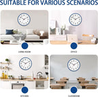 HZDHCLH Wall Clock Blue, Silent Wall Clocks Battery Operated 12 Inch Modern Non - Image 5