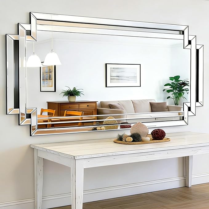 30" X 59" Large Wall Mirror for Decor, Glass Decorative Mirror - Image 4