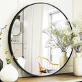 Sunniry Black Circle Mirror, Round Bathroom Mirror 20 inch, Round Wall Mirror by Sunniry