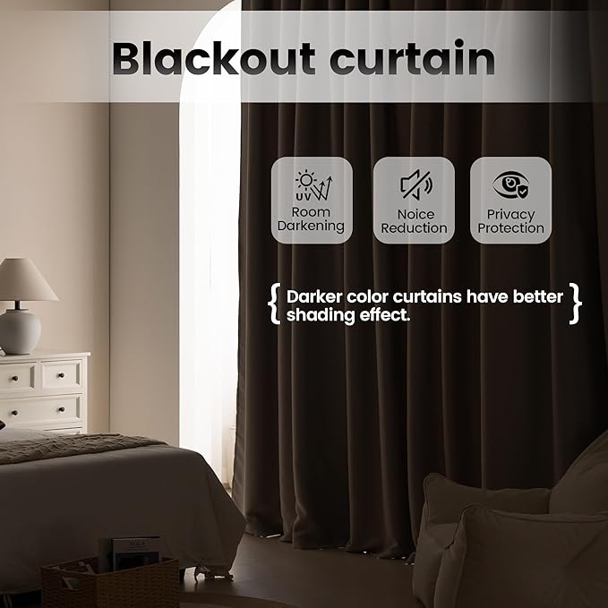 Room Divider Curtains, Back Tab Blackout Privacy Room Thermal Insulated Theater - Image 5