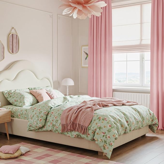 NICETOWN Baby Pink Velvet Curtains 84 inch Long 2 Panels - Image 4