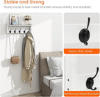 Homode Wall Shelf with Hooks, Coat Rack Wall Mount with Pegs, Hanging Entryway - Image 5