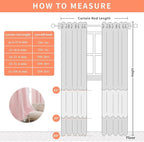 XiDi Light Pink Curtains for Bedroom, Girls Room Blackout Curtains, Kids Room - Image 7