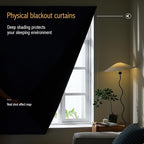 AJAZZ 100% Blackout Shades Window Cover Self Adhesive Curtains Sticky Curtain - Image 4