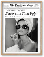 iHery Unframed Hepburn Newspaper Trendy 16x20 in Vintage Headline Canvas Print - Image 3