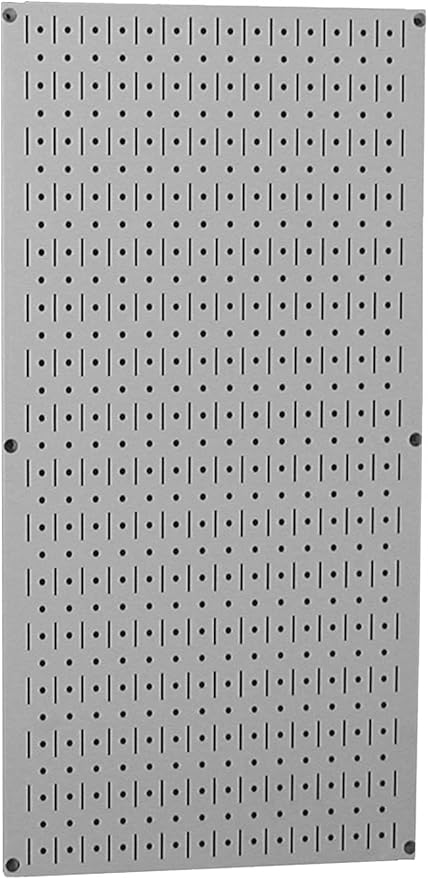 Wall Control Pegboard 32in x 16in Gray Metal Pegboard Tool Board Panel by Wall+Control