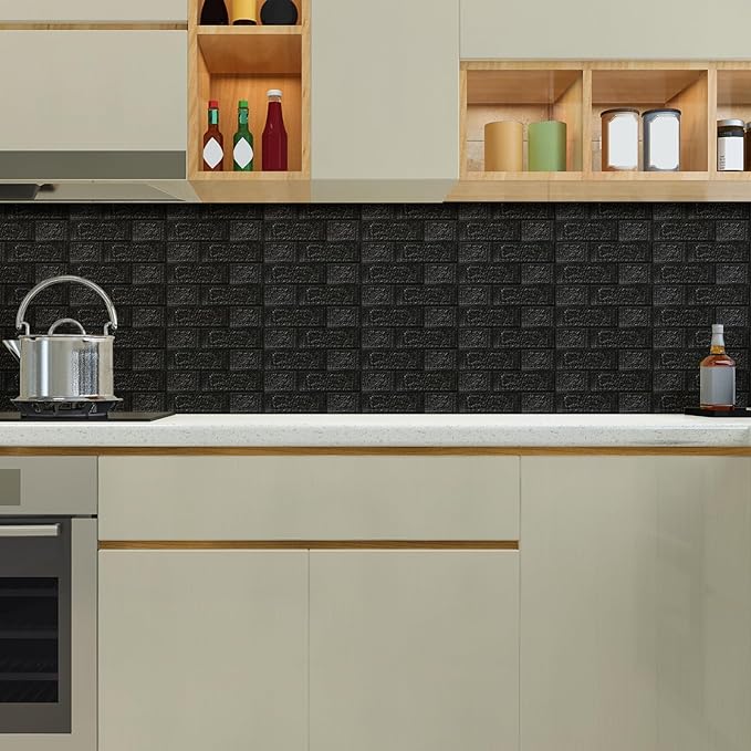 10PCS 3D Wall Panels Peel and Stick Foam, Self-Adhesive Decorative 3D Brick - Image 4