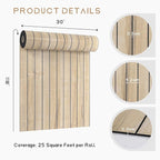 VEELIKE Sand Oak Wood Slat Wall Panels Peel and Stick Faux Wood Panels - Image 9